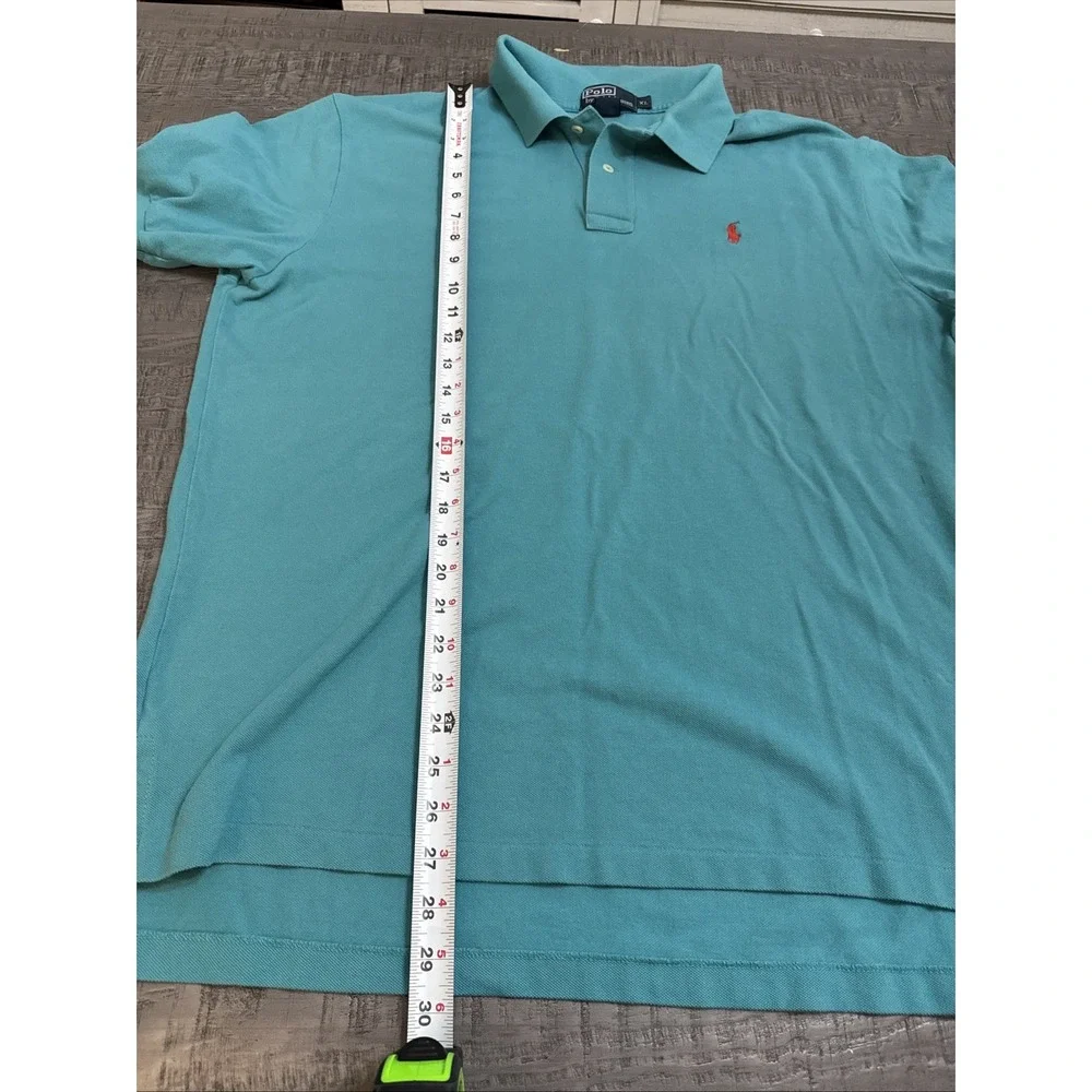 Polo Ralph Lauren Men's XL Teal Cotton Polo Shirt Short Sleeve Classic Pony Logo